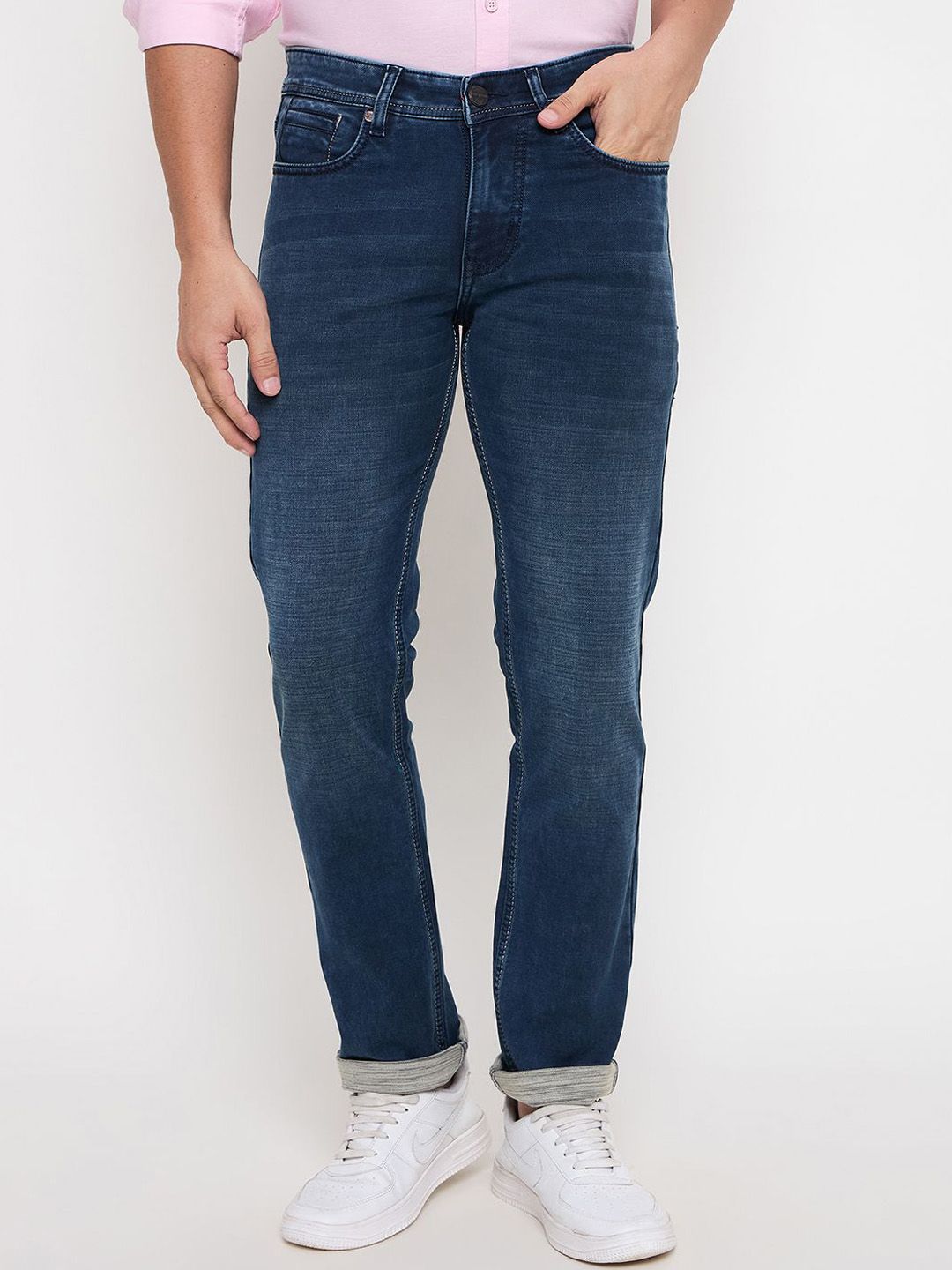 Duke Men Cotton Mid-Rise Regular Fit Light Fade Stretchable Jeans