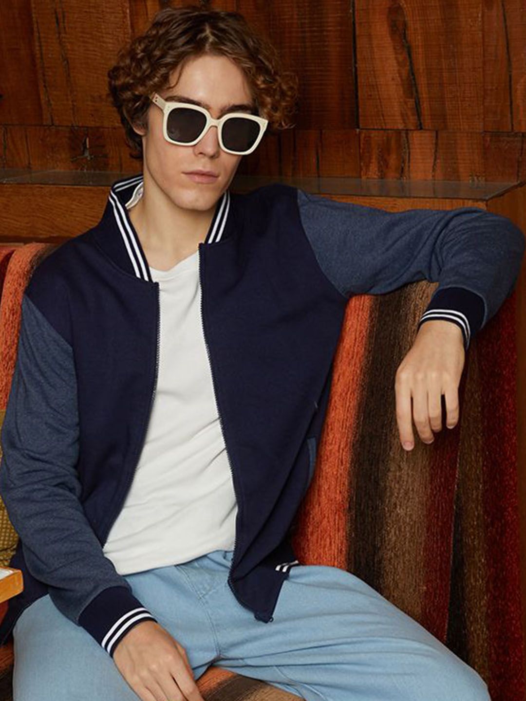 CAHOOT Men Colourblocked Bomber Jacket