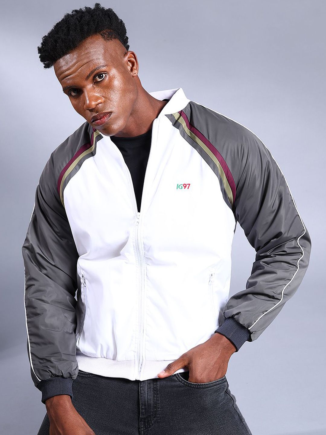 The Indian Garage Co Men Colourblocked Padded Jacket