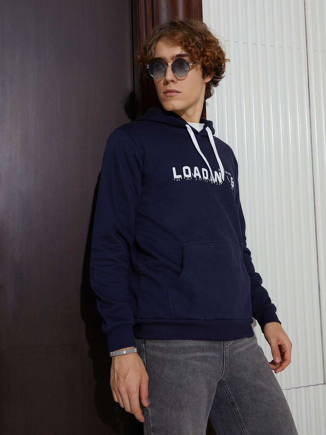 CAHOOT Men Printed Hooded Pullover Cotton Sweatshirt