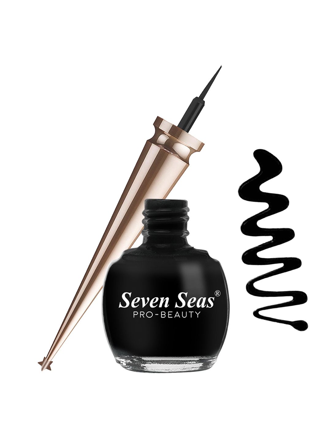 Seven Seas Long Lasting Liquid Colored Eyeliner 5ml- Black 01