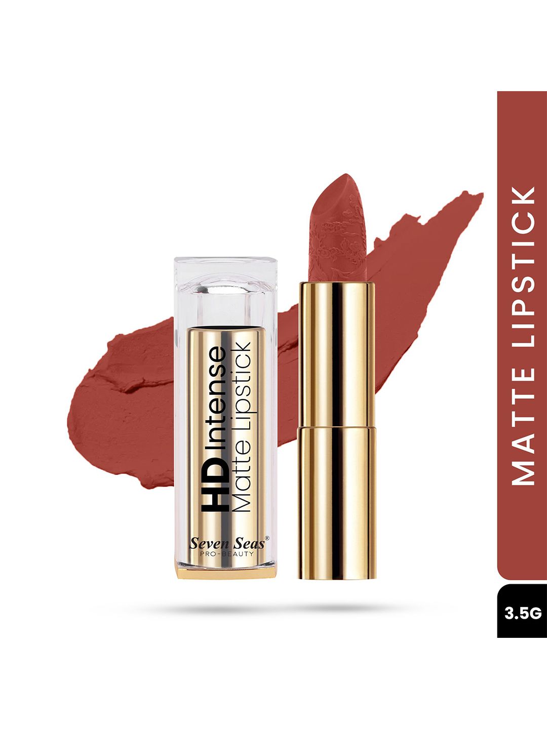Seven Seas HD Intense Matte Long Lasting Lipstick 3.5 g - Miland Red 618