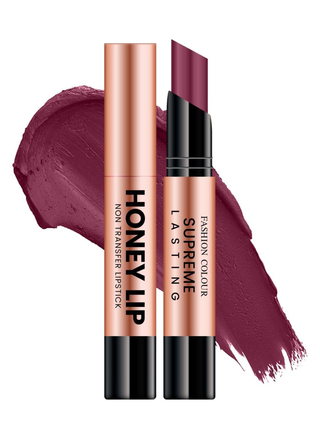 Fashion Colour Honey Lip Non Transfer Matte Bullet Lipstick - 3 g - Deep Plum - 308