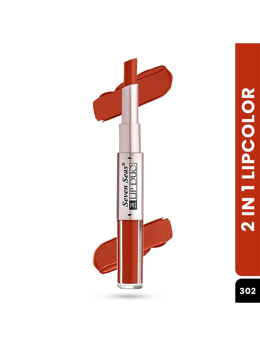 Seven Seas Lip Duo 2 In 1 Lipstick- 7g- 302