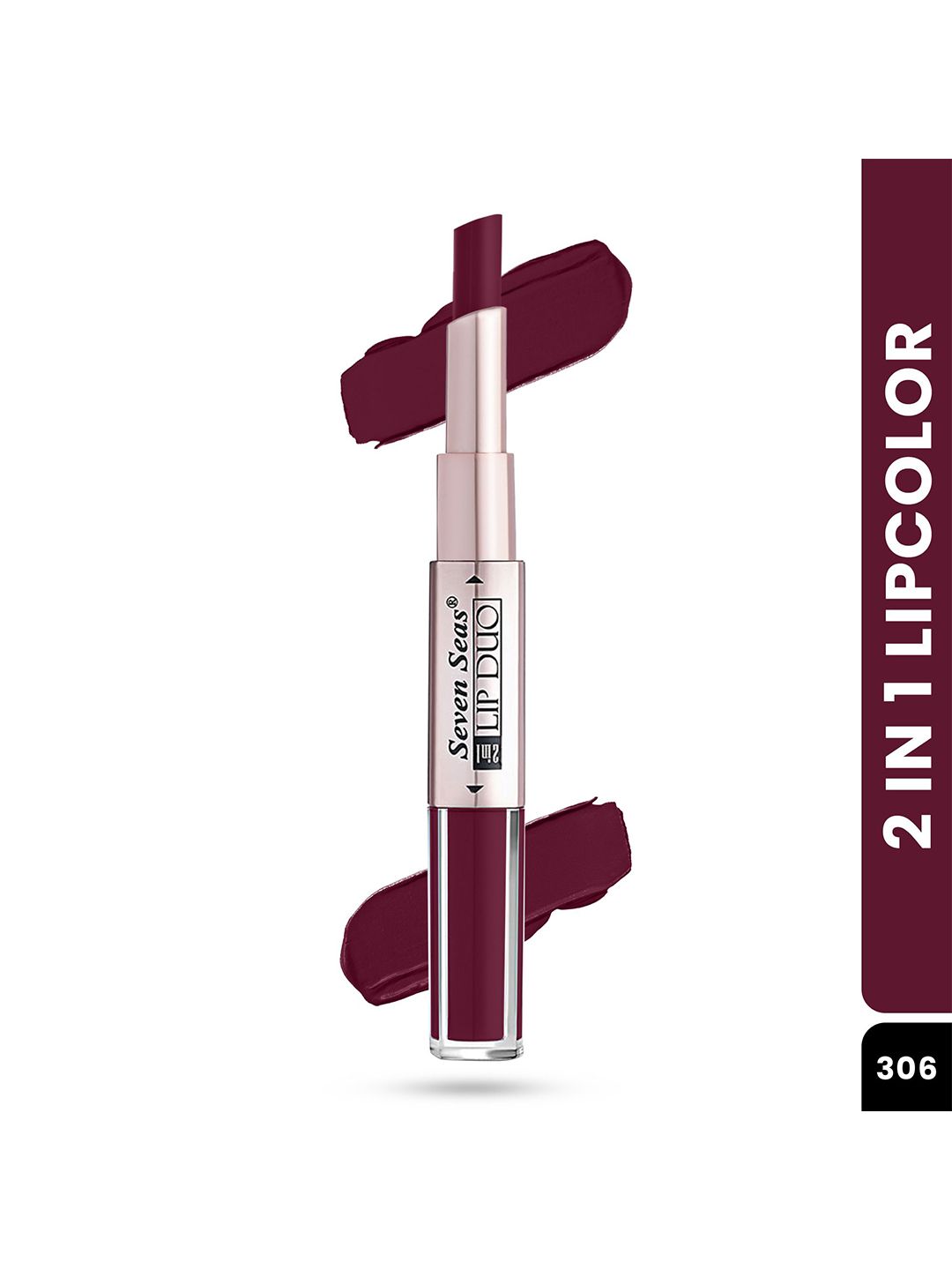 Seven Seas 2 In 1 Lip Duo Lipstick & Liquid Lipstick - 7 g - Shade 306