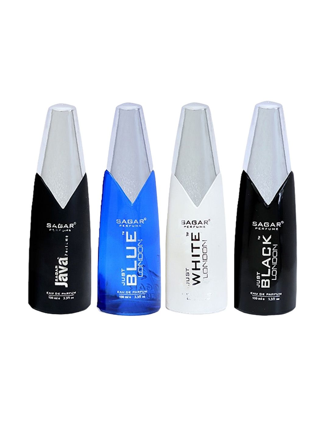 SAGAR PERFUMERY Set Of 4 Java, Black, White & Blue London Eau De Parfum - 100 ml Each
