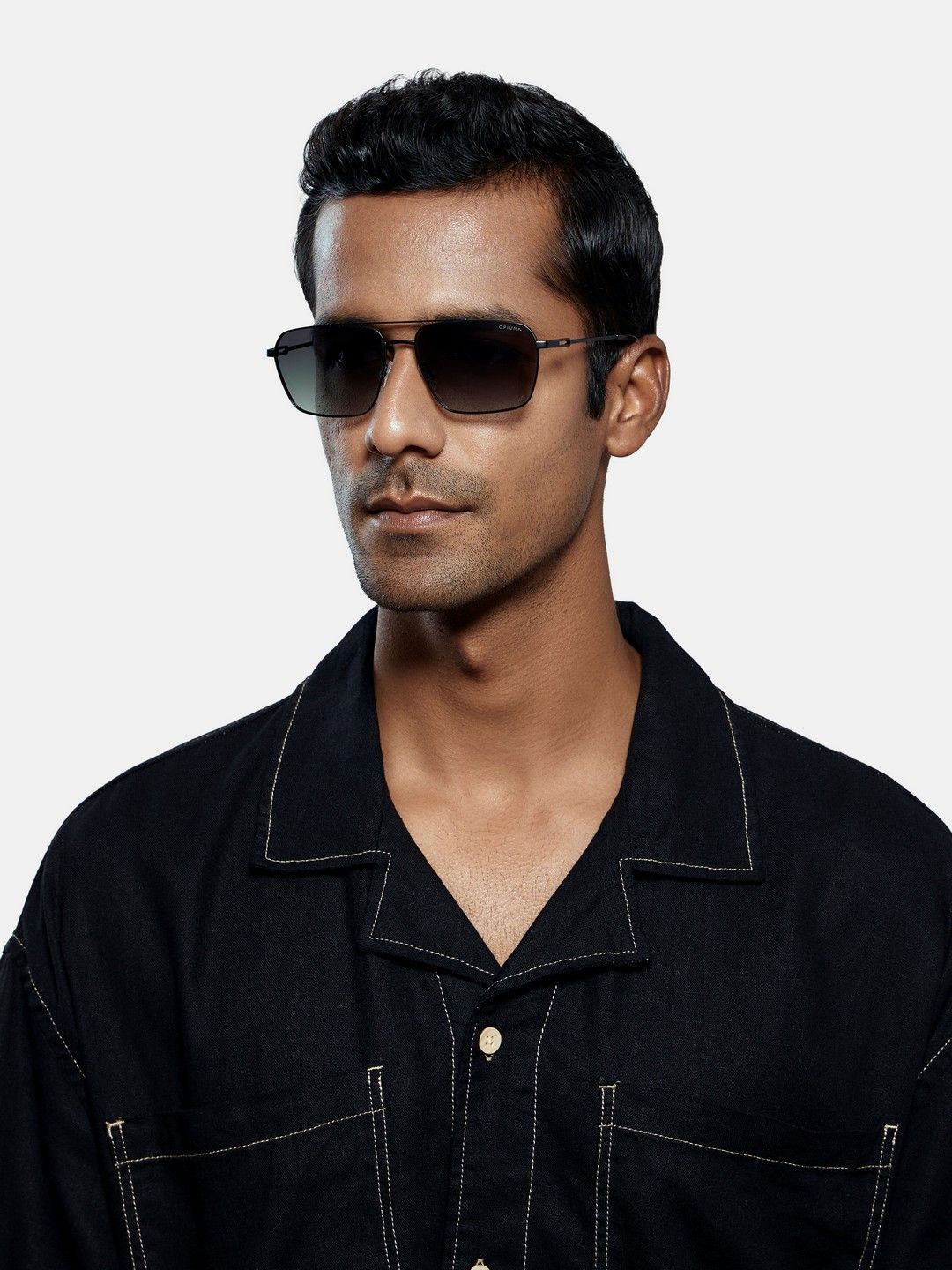 OPIUM Men Square Sunglasses With Polarised and UV Protected Lens OP-10219-C02-59