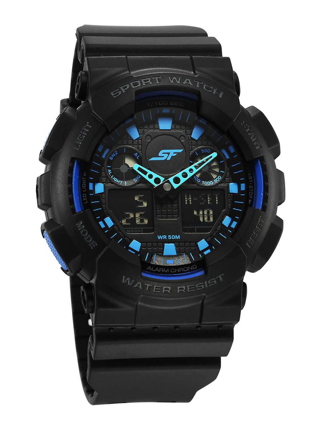 Sonata Sf Vigour Quartz Analog Digital With Black Dial Unisex Watch - Nt87058pp01