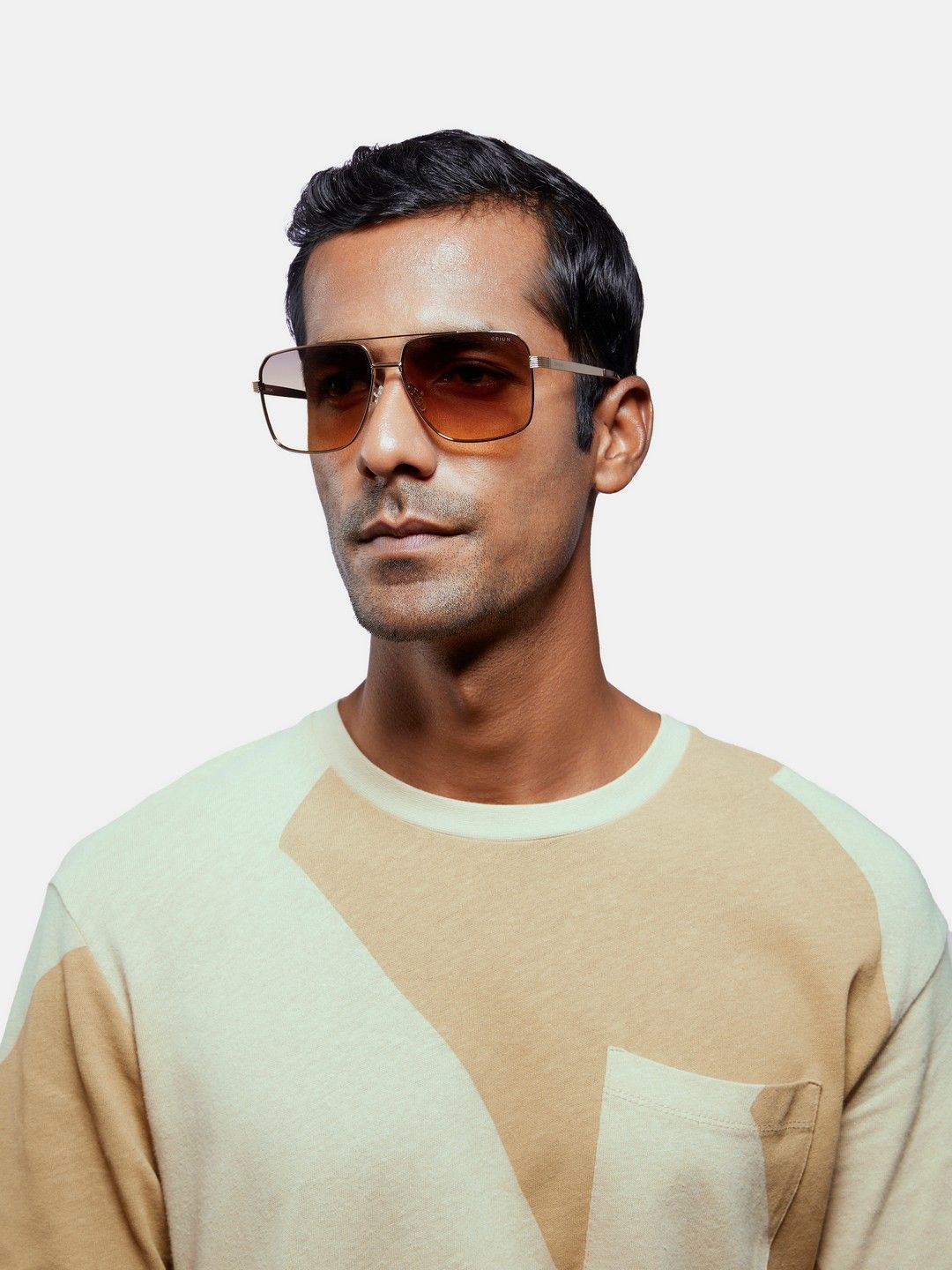 OPIUM Men Other Sunglasses with UV Protected Lens OP-10213-C01-60-Gold
