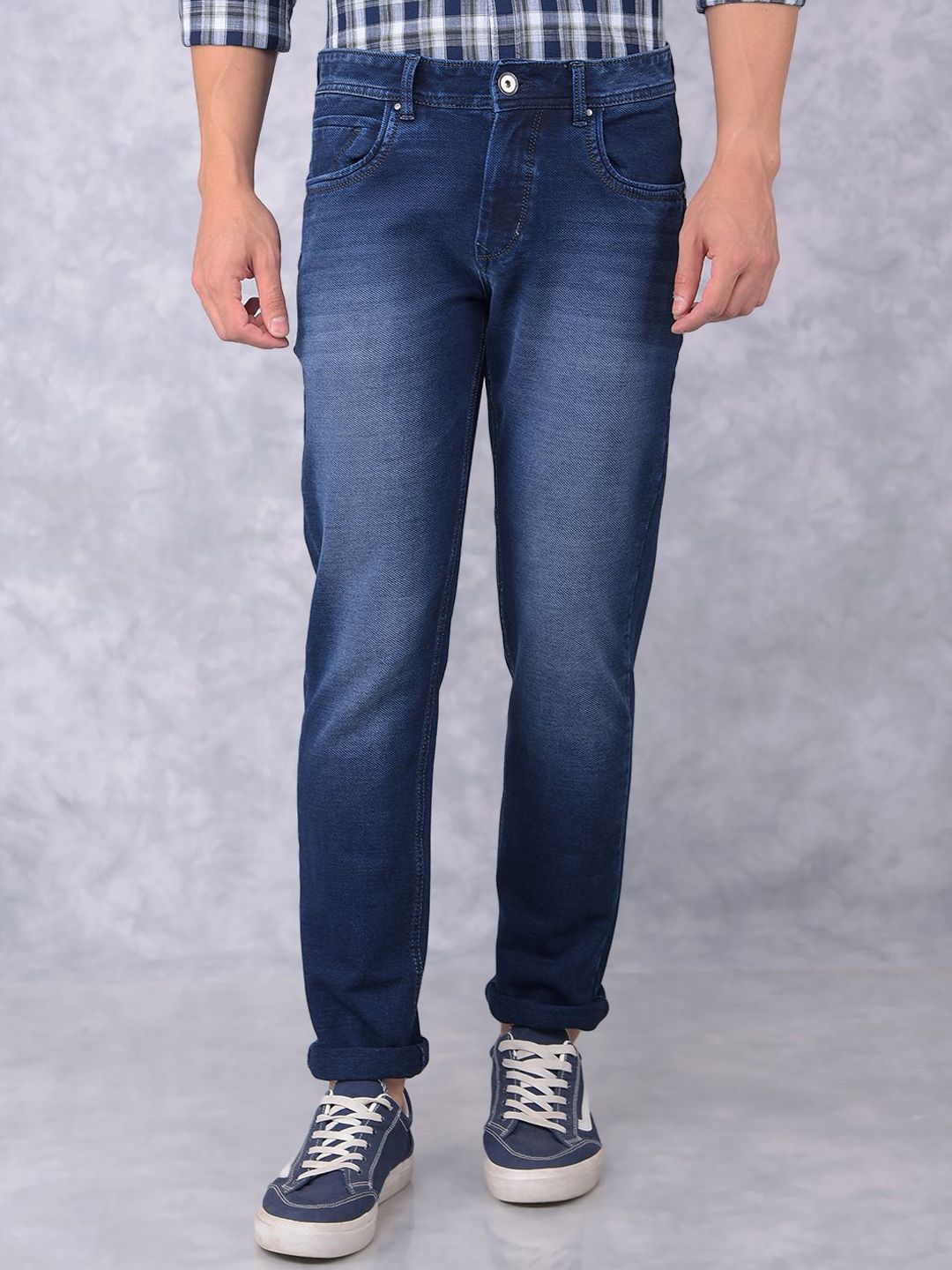 Crimsoune Club Men Slim Fit Heavy Fade Cotton Jeans