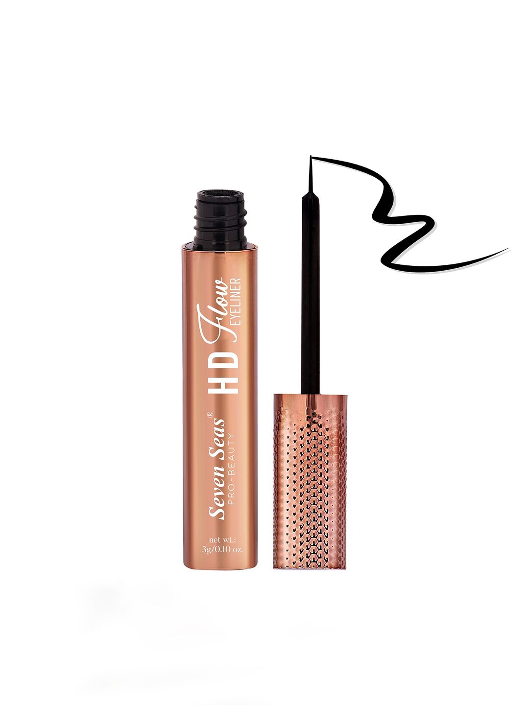 Seven Seas HD Flow Waterproof and Smudgeproof Eyeliner- 3 g- Intense Black