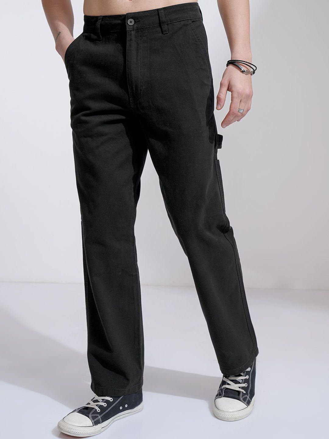 Straight Fit Cargos Trousers HIGHLANDER Men Cotton Straight Fit Cargos Trousers