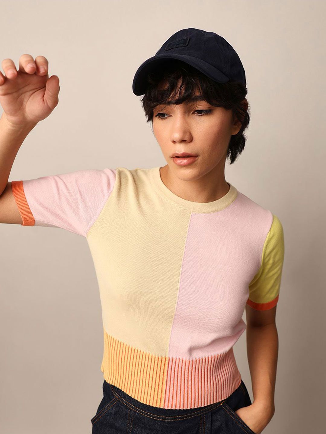 ONLY ONLY Women Round Neck Cotton Top