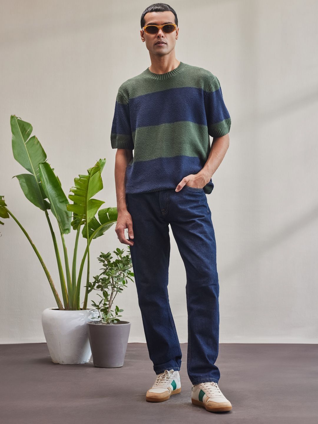Mr Bowerbird Men Striped Pockets T-shirt