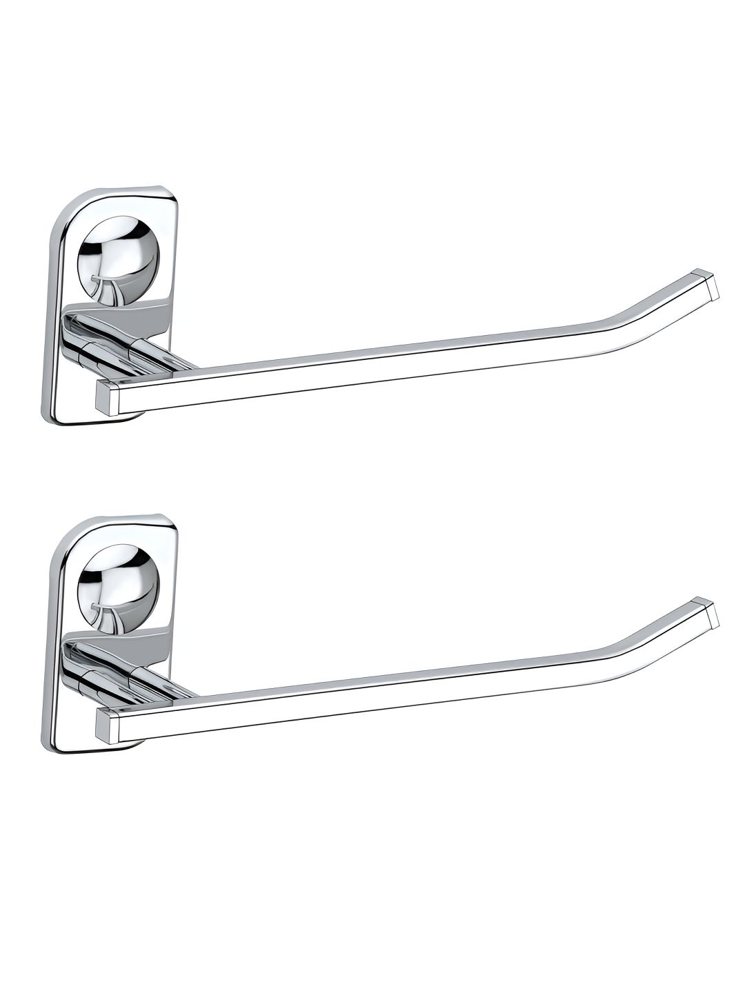 Plantex Silver-Toned 2 Pieces Stainless Steel Towel Holder