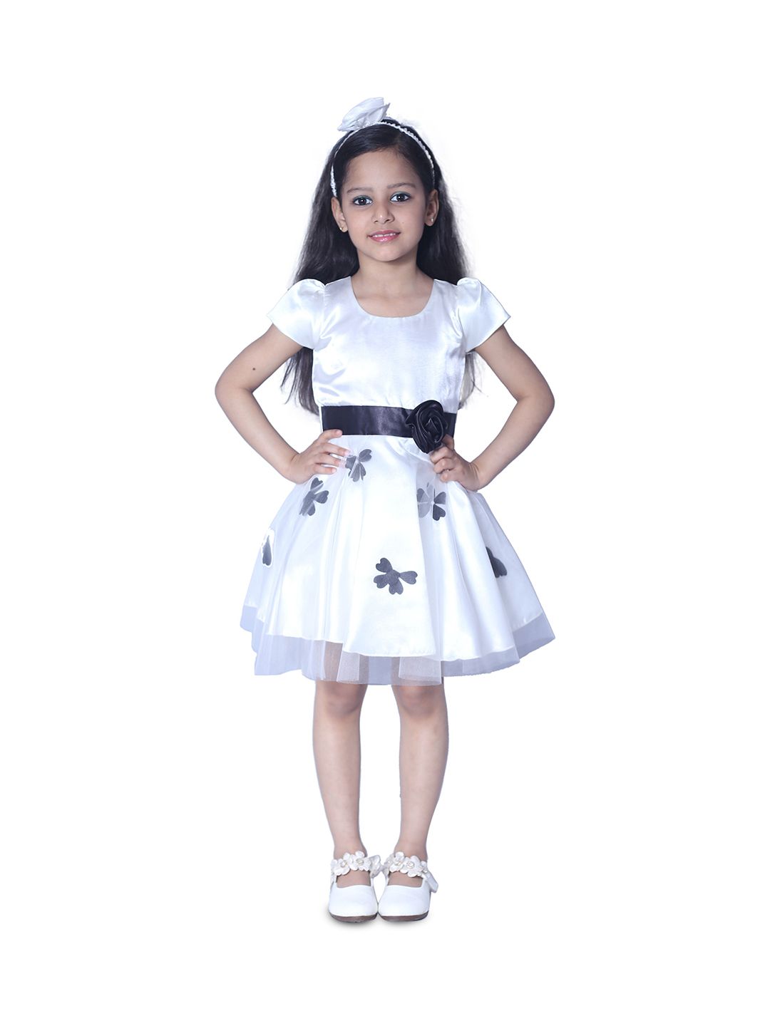 Wish little Girls Floral Printed Fit and Flare Dress
