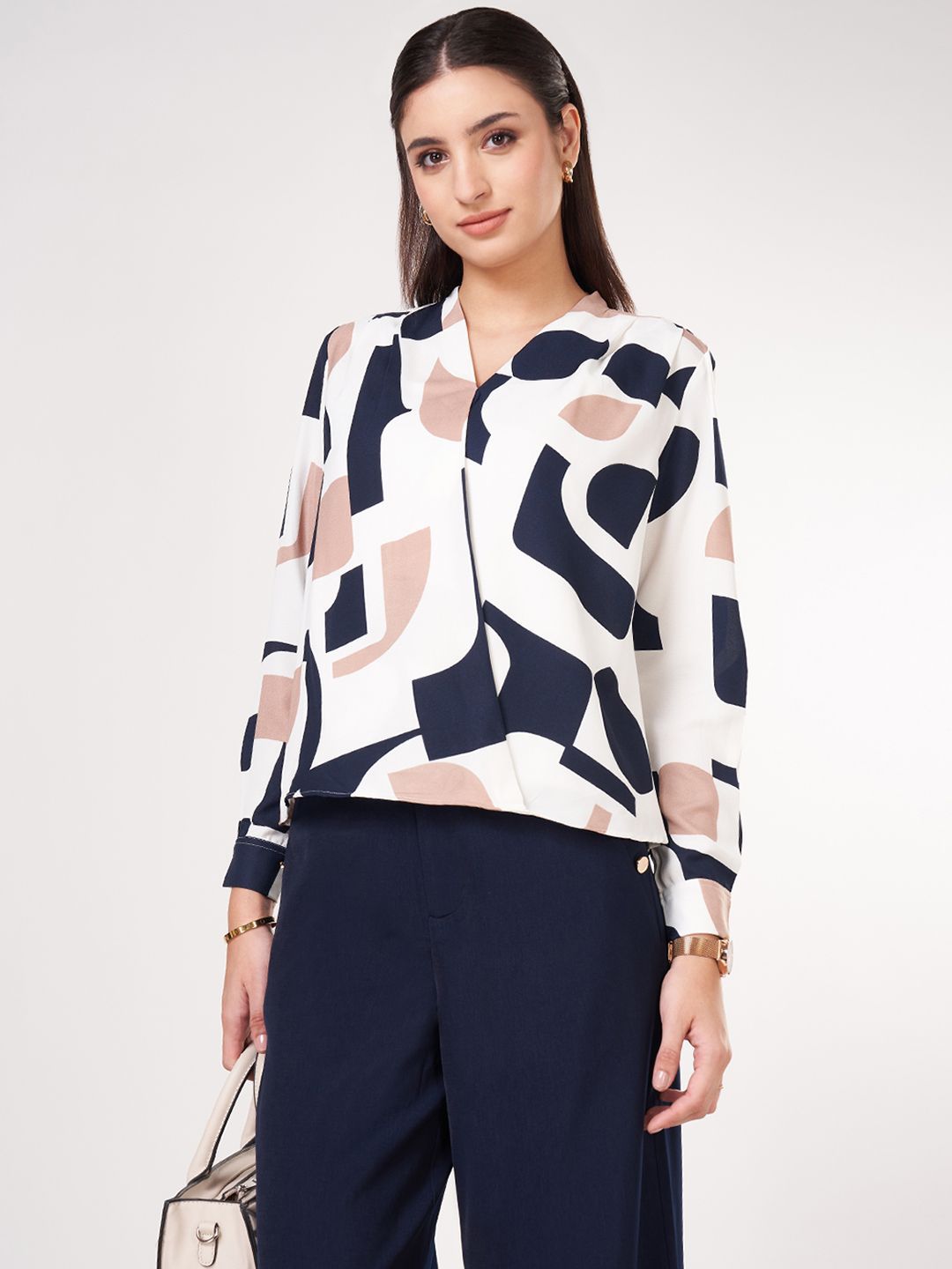 Annabelle by Pantaloons Women Abstract Printed Top