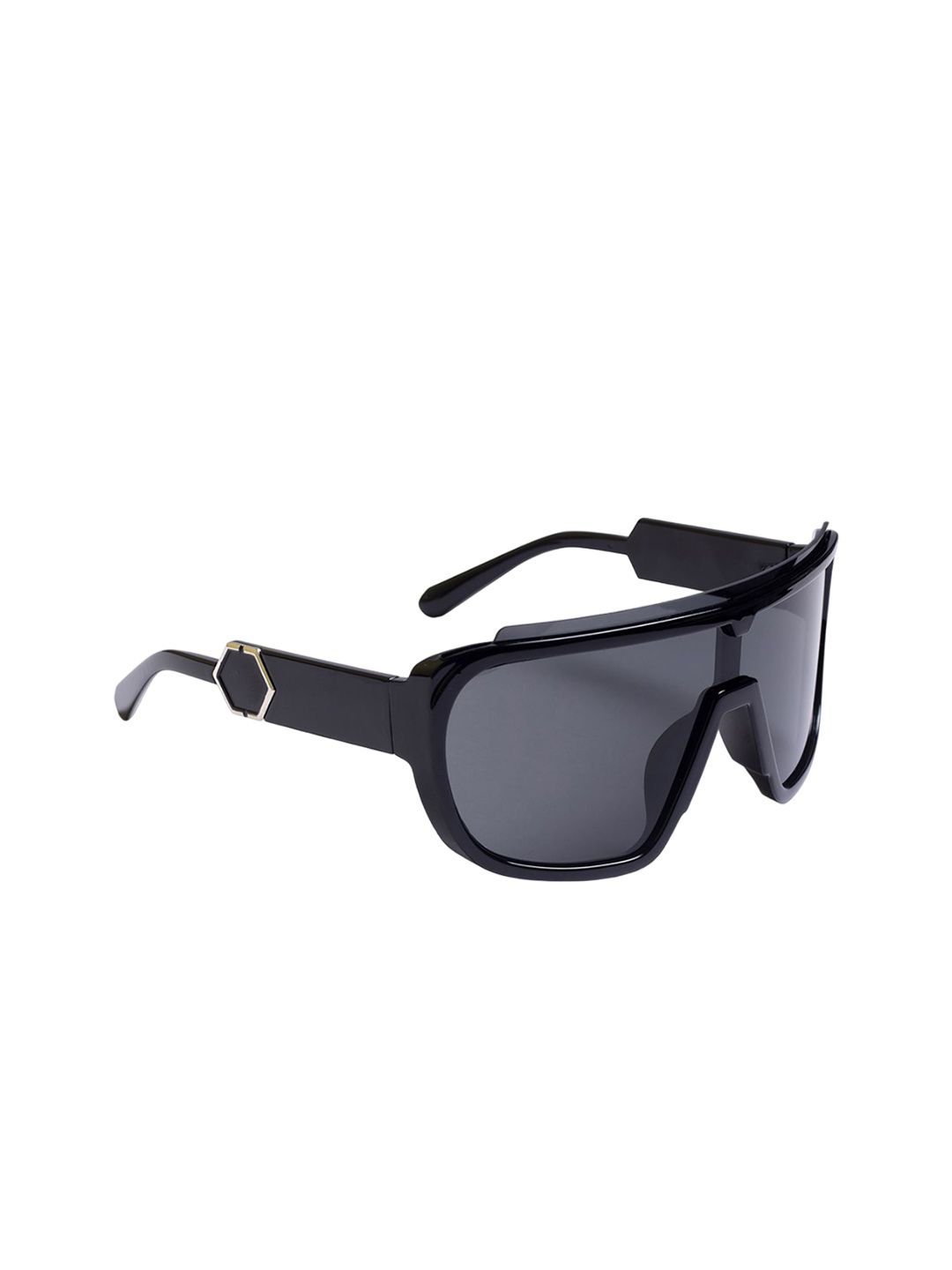 DIMEH Adults Square Sunglasses with UV Protected Lens SG-176-Black