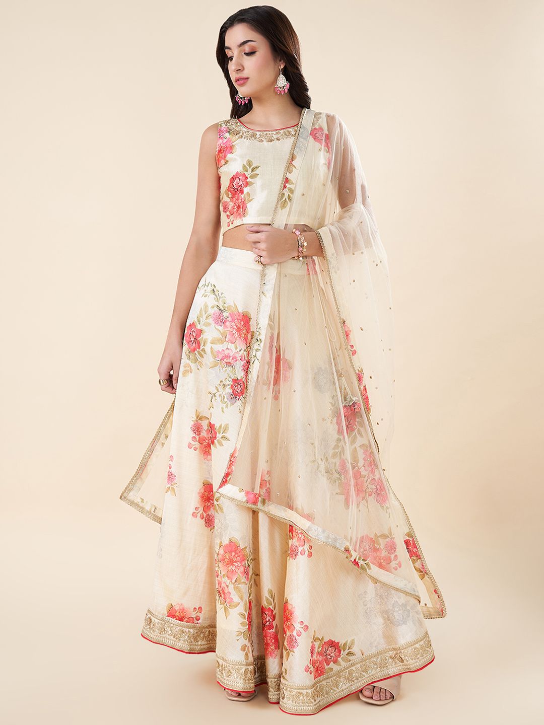 RANGMANCH BY PANTALOONS Ready to Wear Lehenga & Blouse With Dupatta