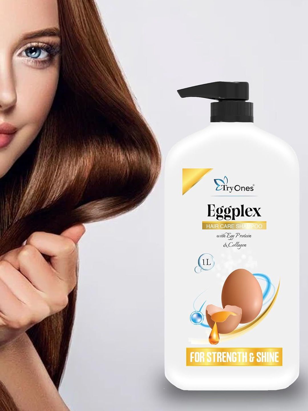TRYONES Eggplex Shampoo With Egg Protein & Collagen - 1 L