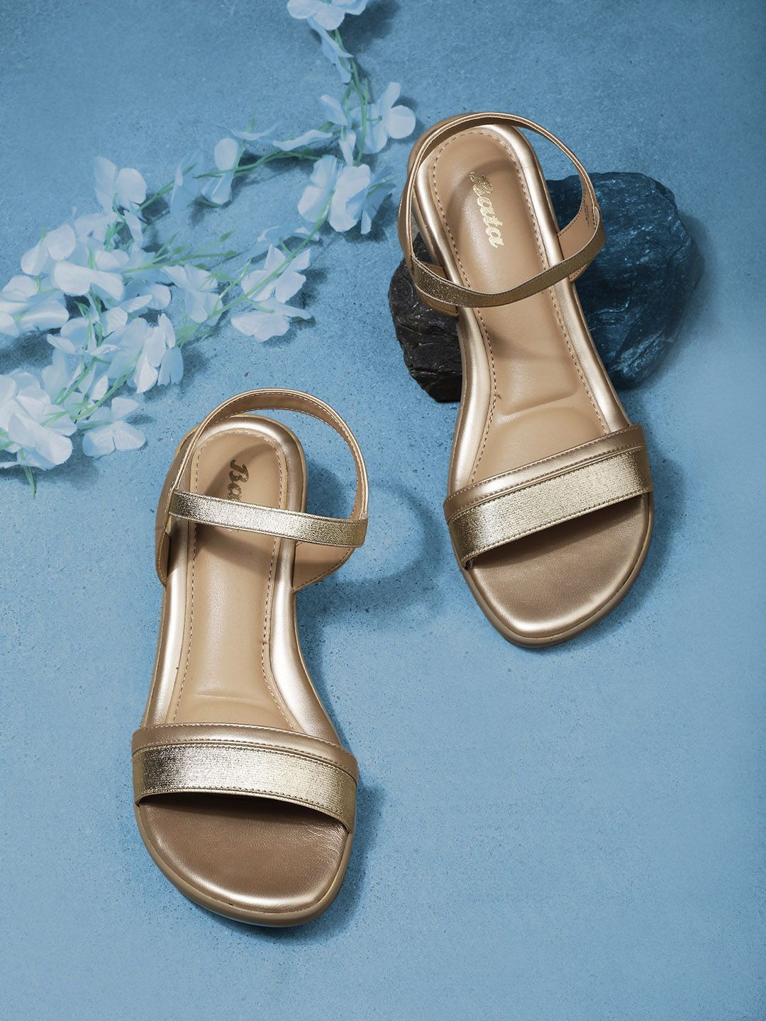 Bata Women PU Open Toe Flats