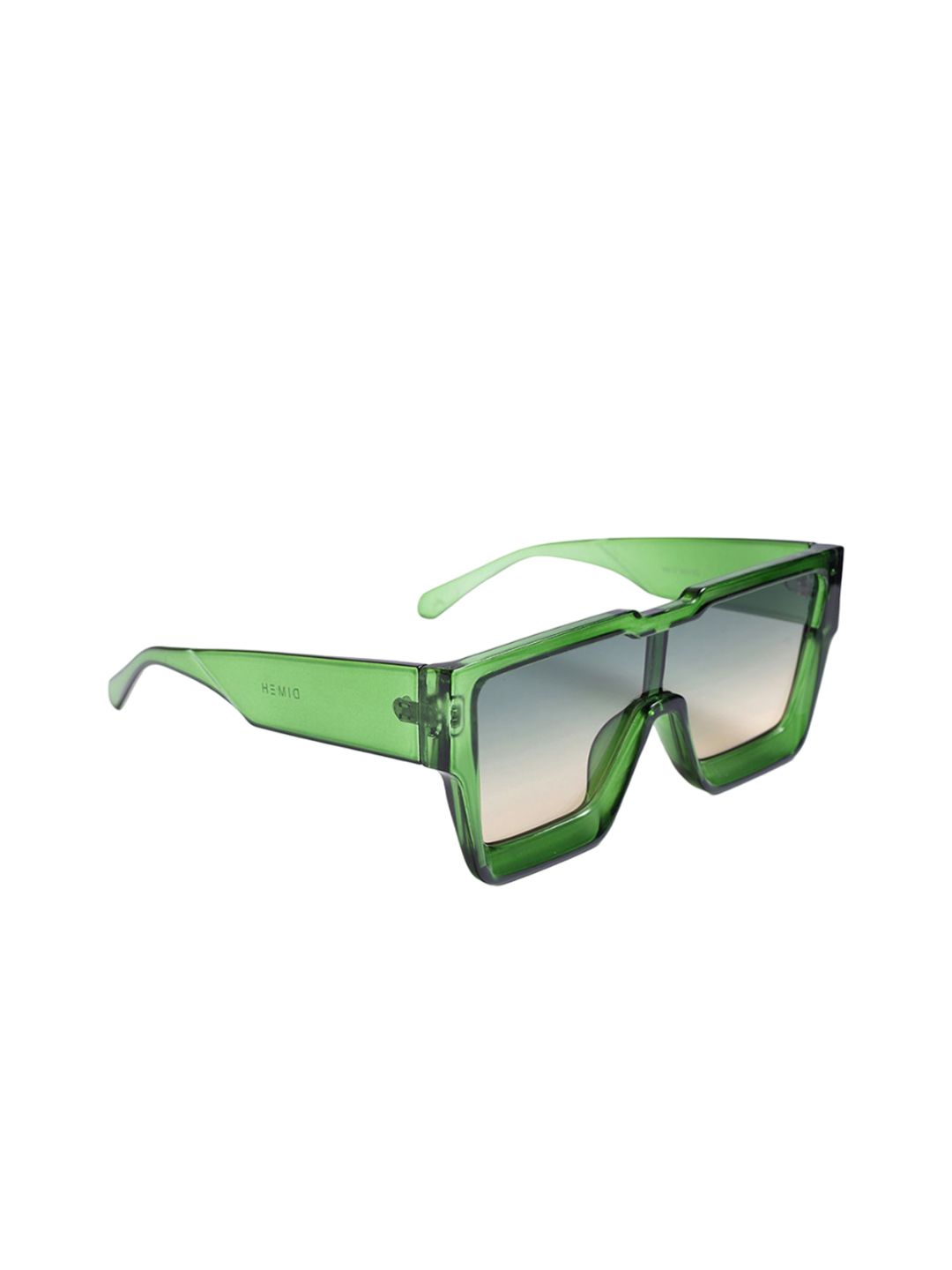 DIMEH Unisex Shield Sunglasses with UV Protected Lens SG-187-Green