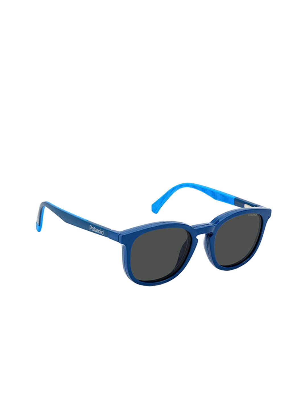 Polaroid Unisex Kids UV Protected Lens Round Sunglasses 204865MVU47M9-AZURE