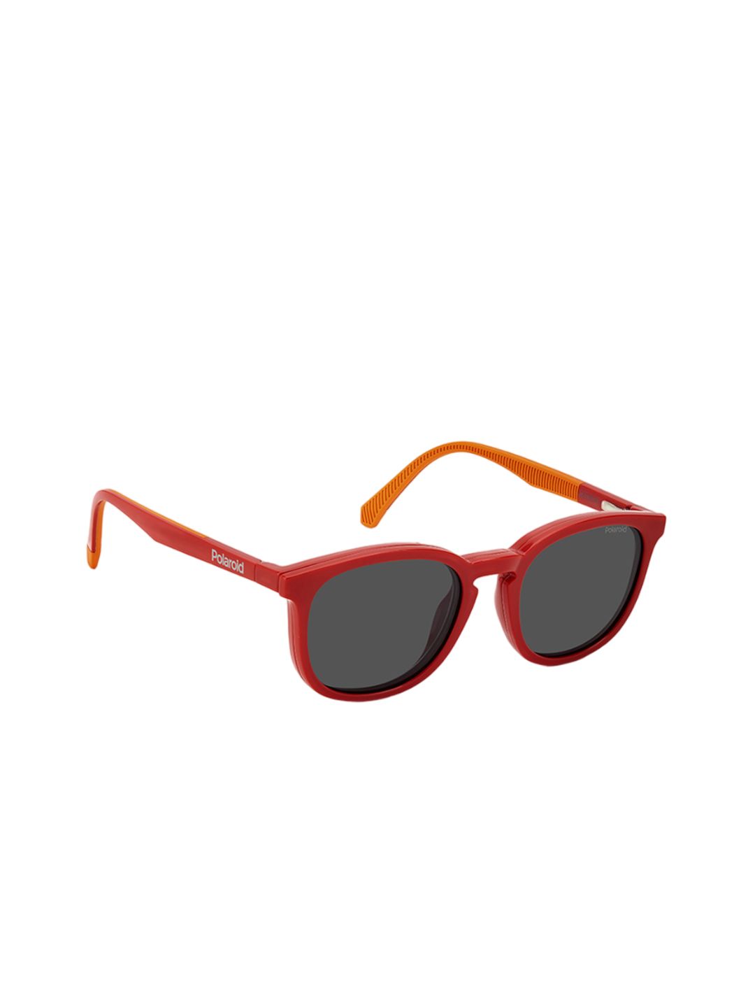 Polaroid Unisex Kids Round Sunglasses with UV Protected Lens 204865C9A47M9-RED