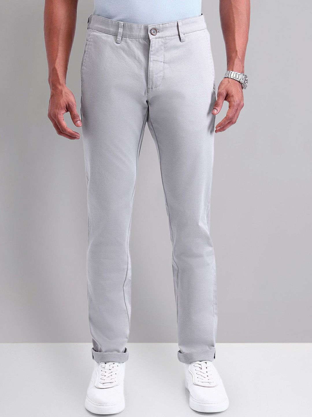 AD By Arvind Men Slim Fit Chinos Trousers