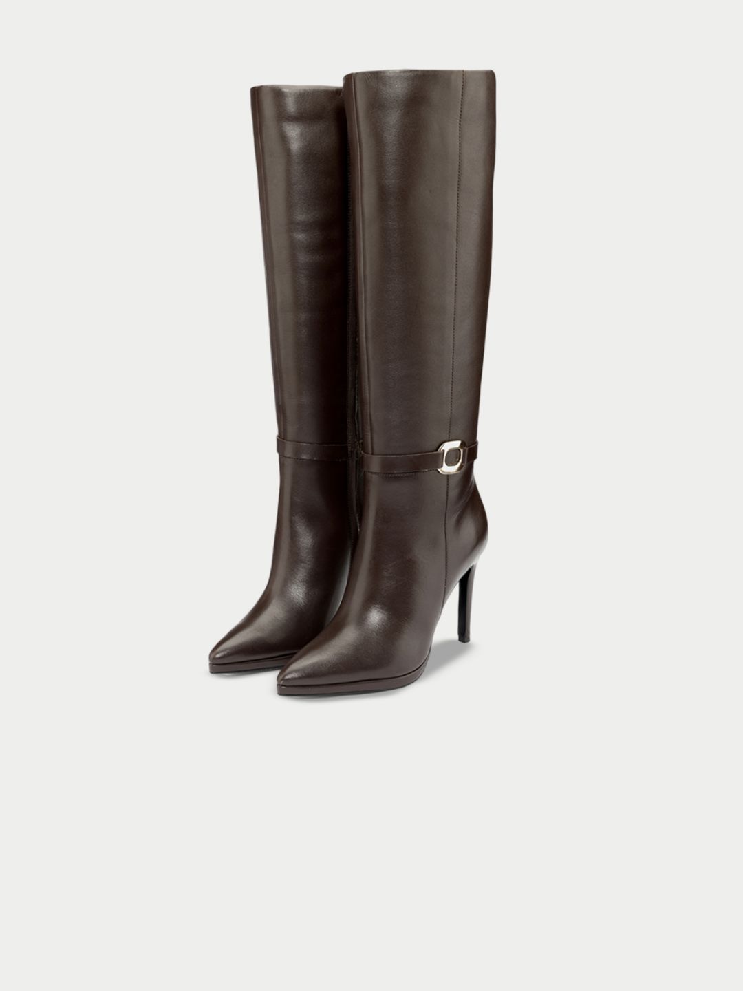 Women Stiletto-Heeled Boots Oroh Women Leather Stiletto-Heeled Regular Boots
