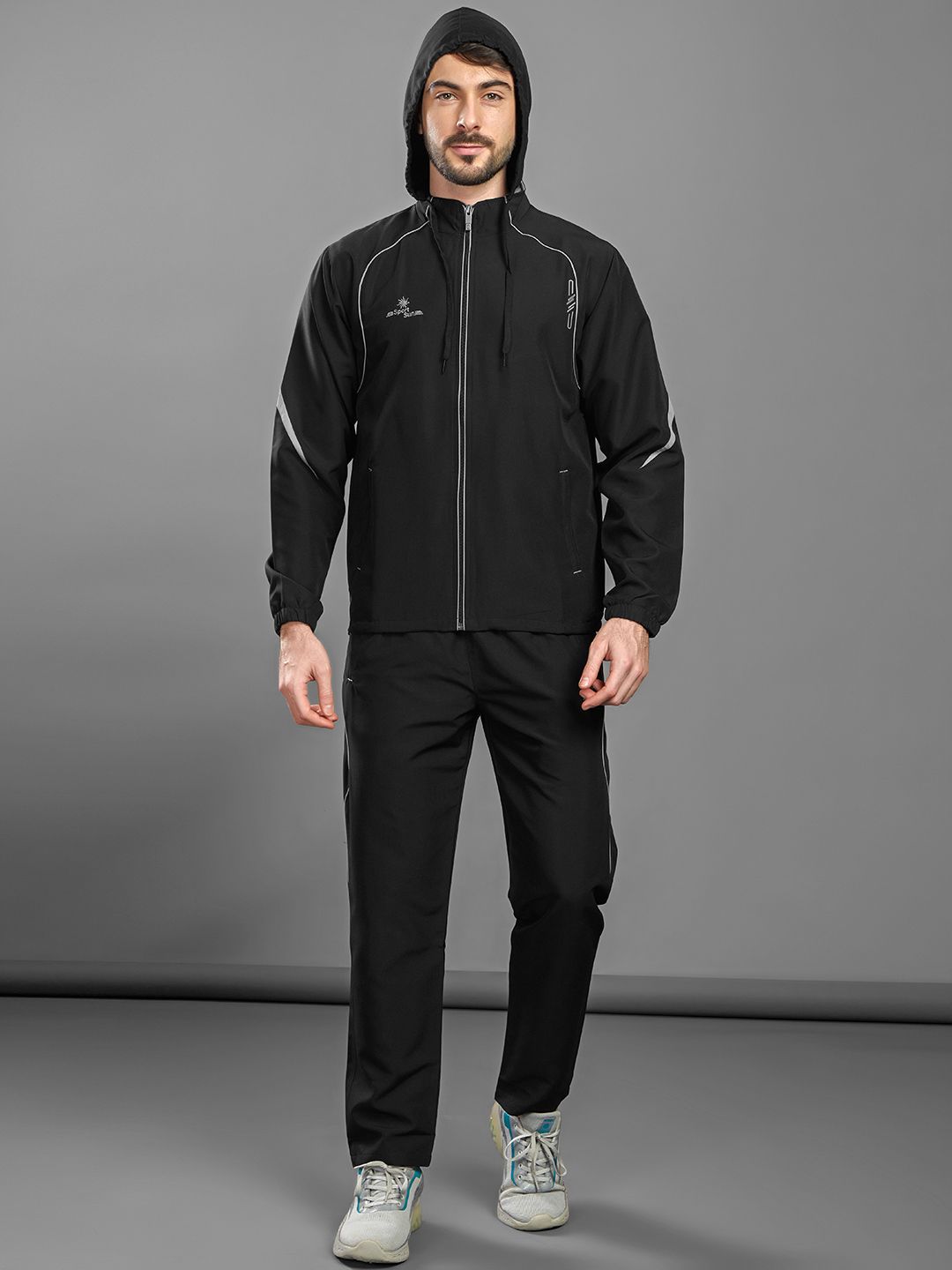 SPORT SUN Men Hooded Neck Long Sleeves Tracksuits