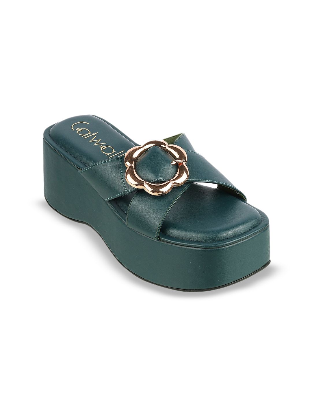 Catwalk Catwalk Women Embellished Wedge Pumps with Buckles