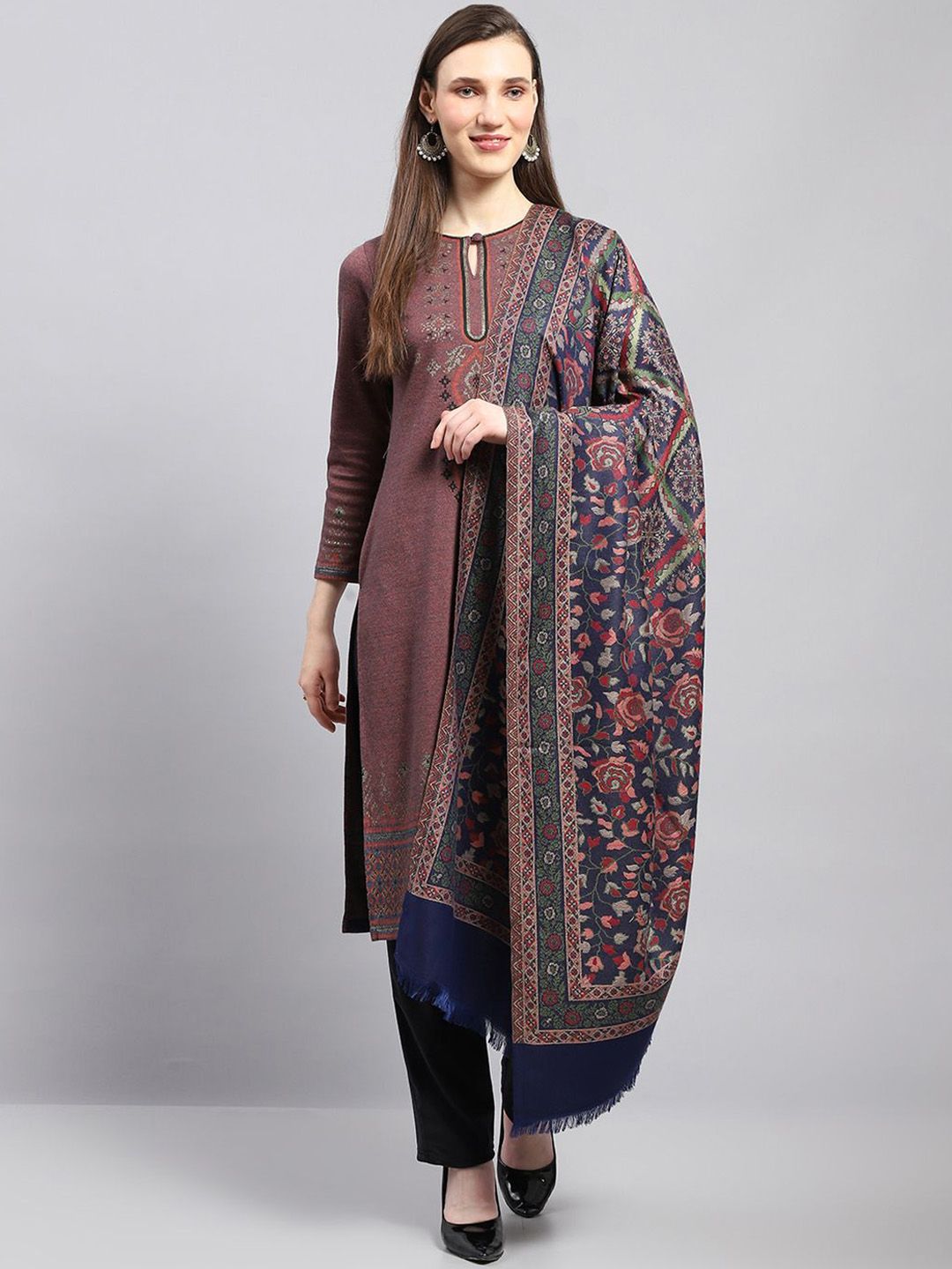 Monte Carlo Floral Printed Shawl