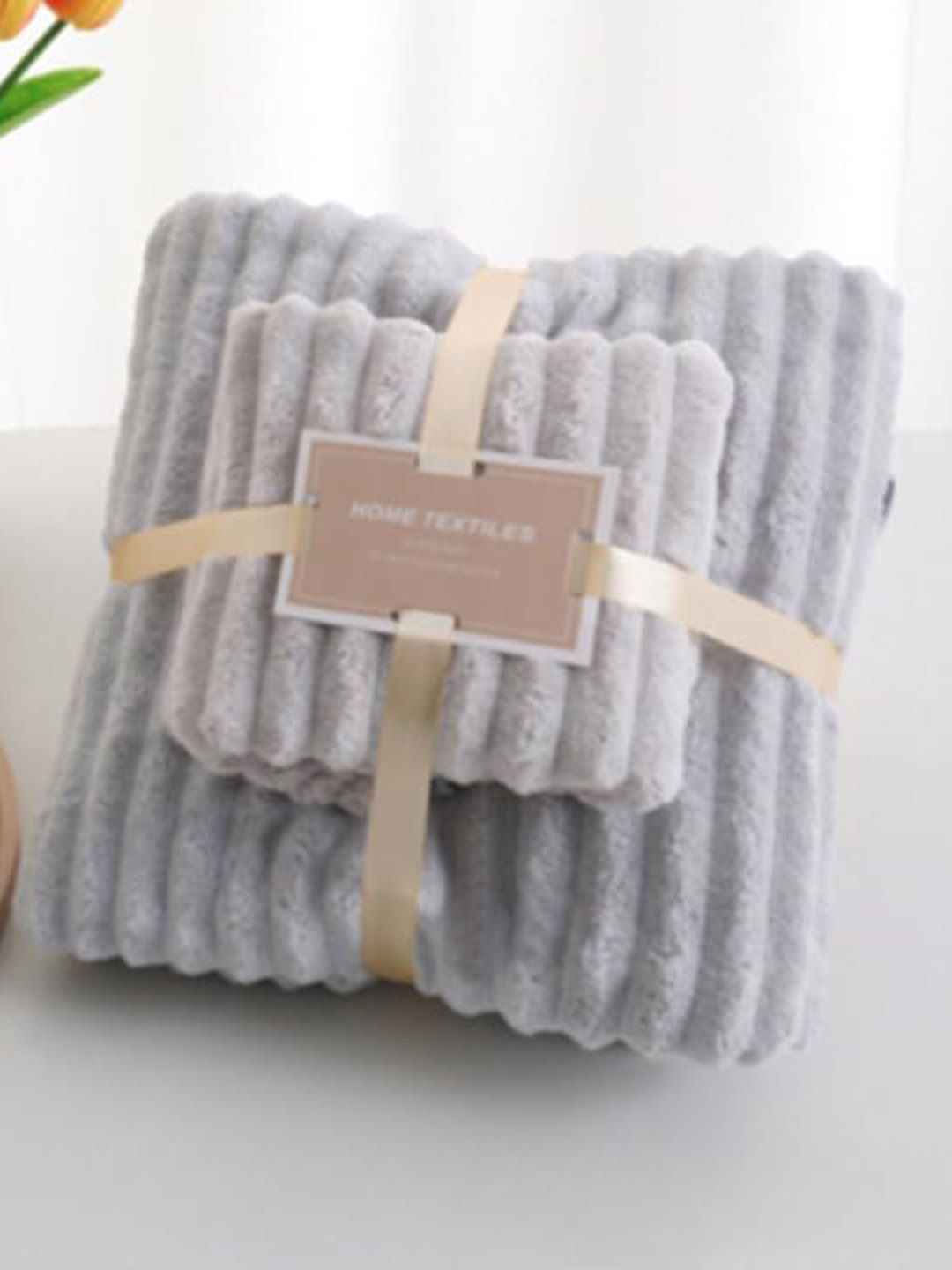 HomeCloud Grey 2 Piece Cotton 400 GSM Towel Set