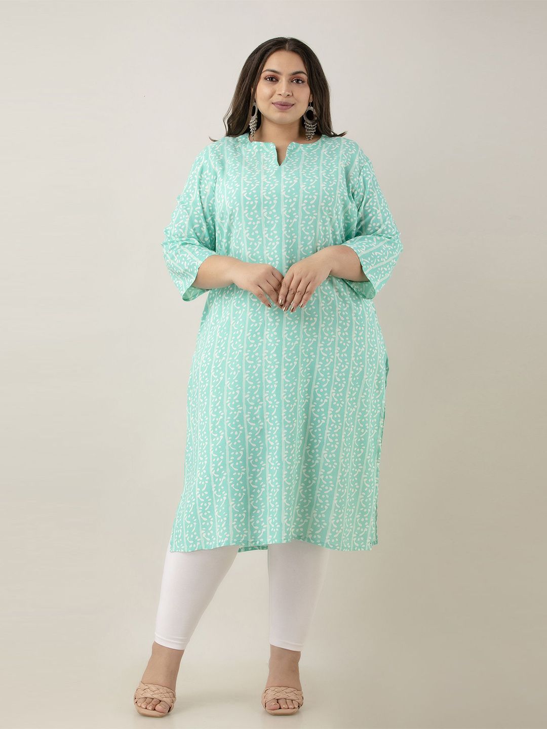 Fashion Zest Fashion Zest Geometric Printed Regular Straight Kurta