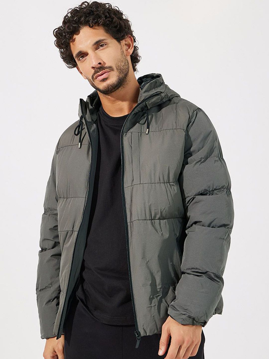 Styli Quilted Hooded Puffer Jacket