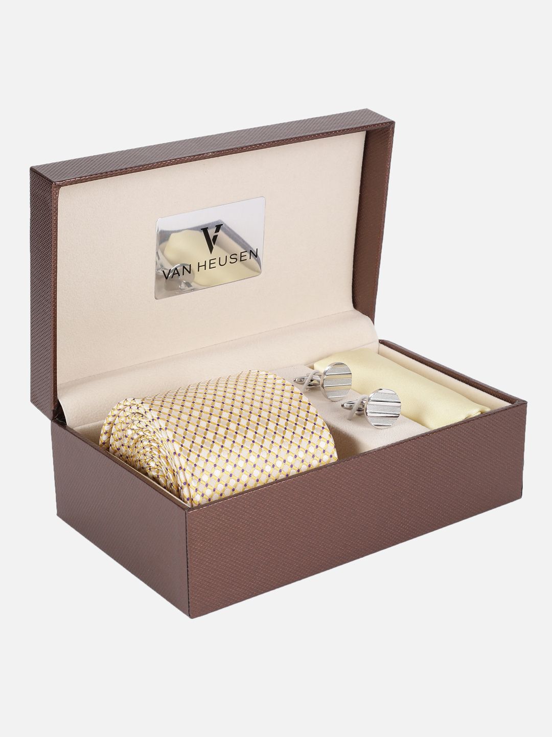 Van Heusen Men Accessory Gift Set of Tie Pocket Square And Cufflink