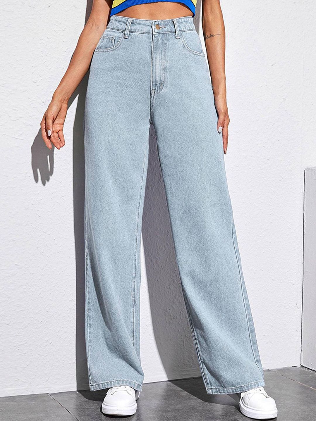 Stylecast X Kotty Women Jean Straight Fit High-Rise Stretchable Jeans Stylecast X Kotty Women Jean Straight Fit High-Rise Stretchable Jeans