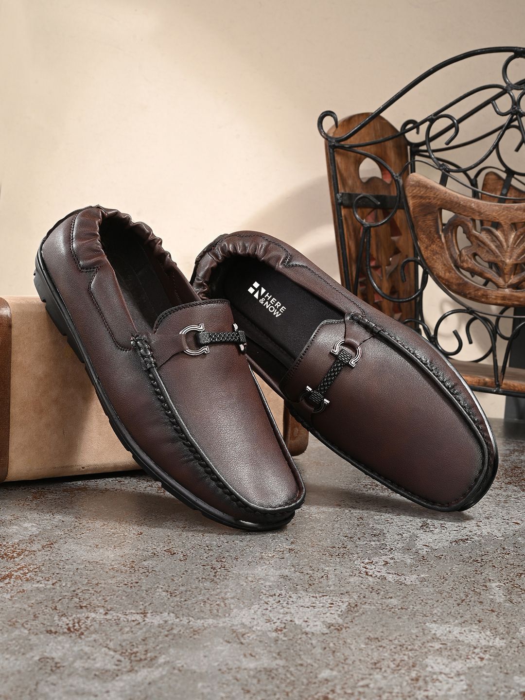 HERE&NOW Men PU Loafers Casual Shoes