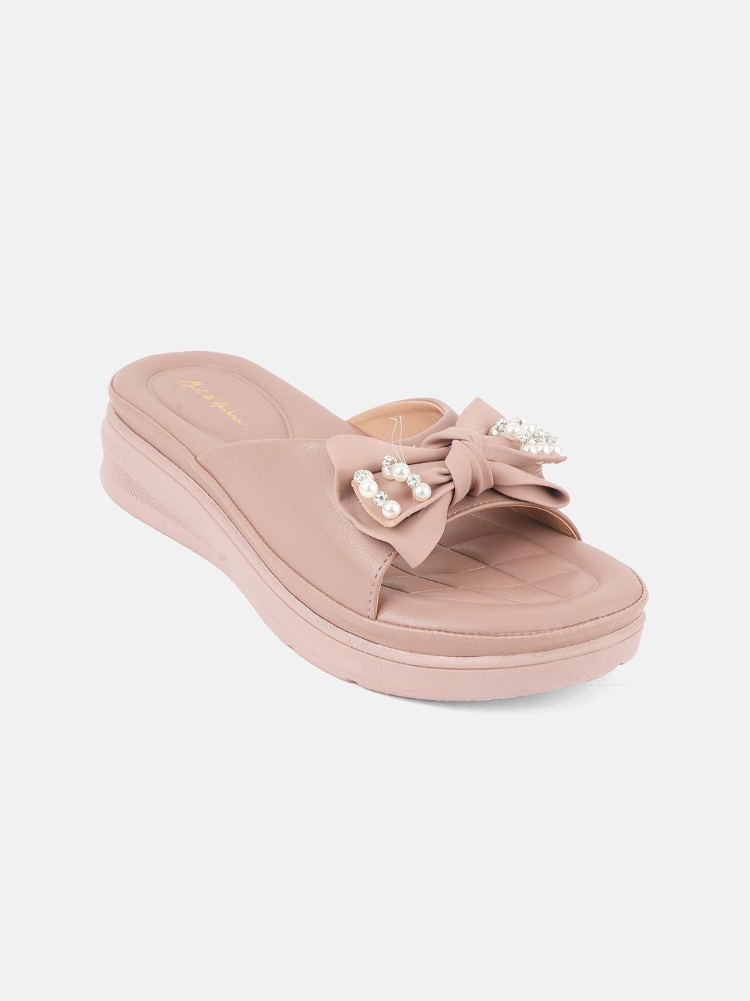 Mast & Harbour Synthetic Patent Embellished Comfort Heel Sandals