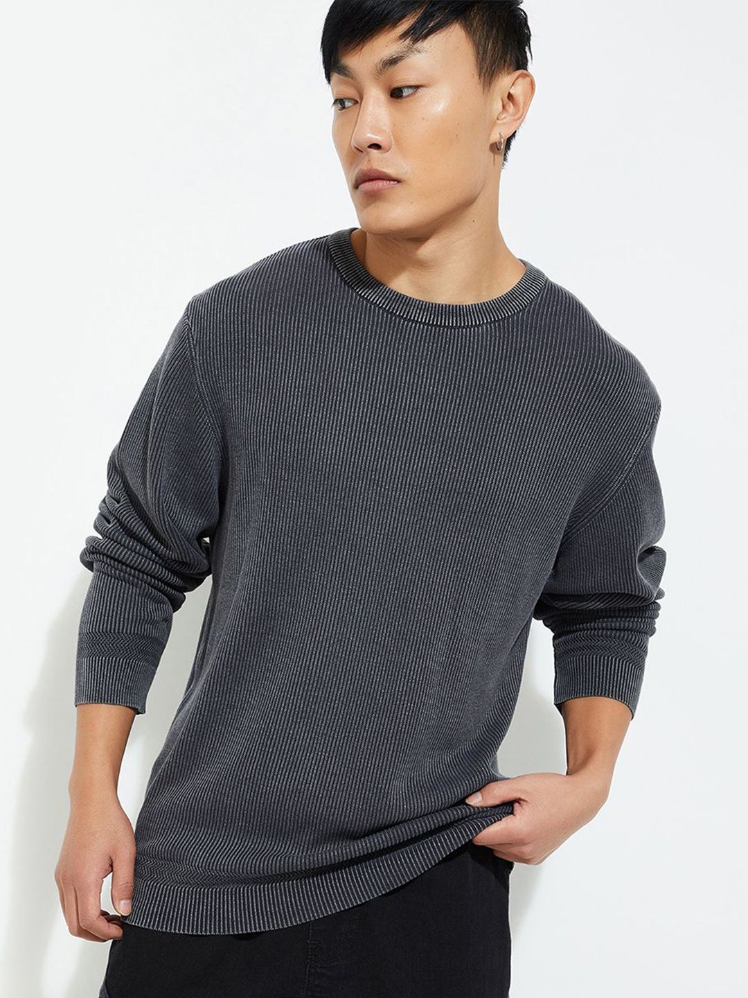 Buy Max URB_N Men Acid Washed Sweater - Sweatshirts for Men