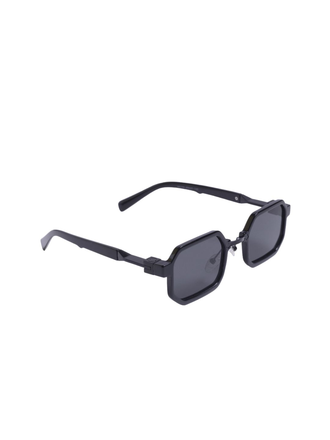 DIMEH Unisex Rectangle Sunglasses with UV Protected Lens SG-273-Black