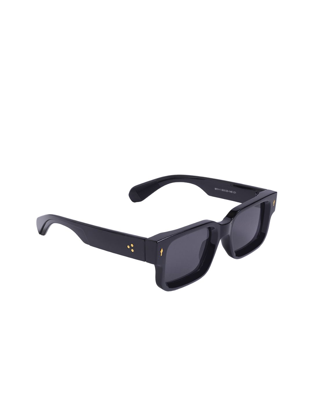 DIMEH Unisex Square Sunglasses with UV Protected Lens SG-214-Black