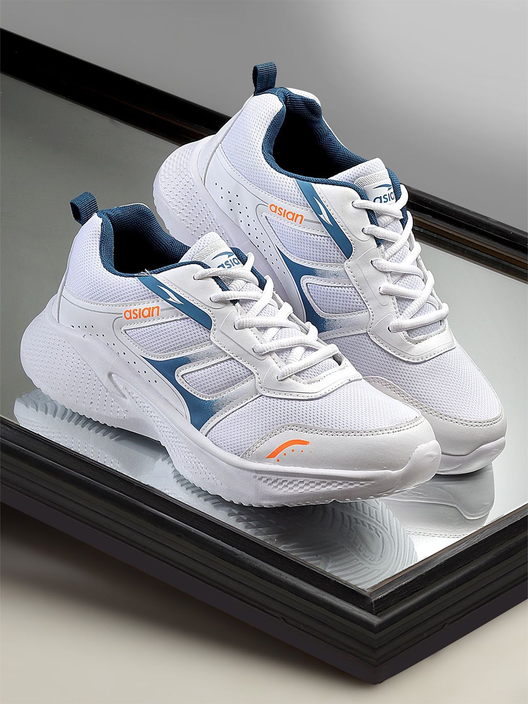 ASIAN Men Mesh Running Lace-Up Non-Marking Shoes