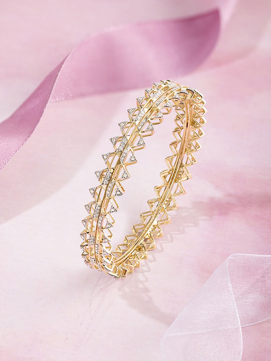 Mia by Tanishq Women 14 KT Diamond Bangle 17.39 gm