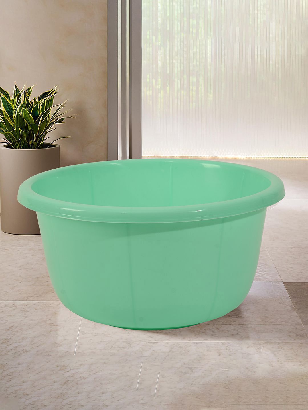 Kuber Industries Green Matte Finished Bath Tub 40 L