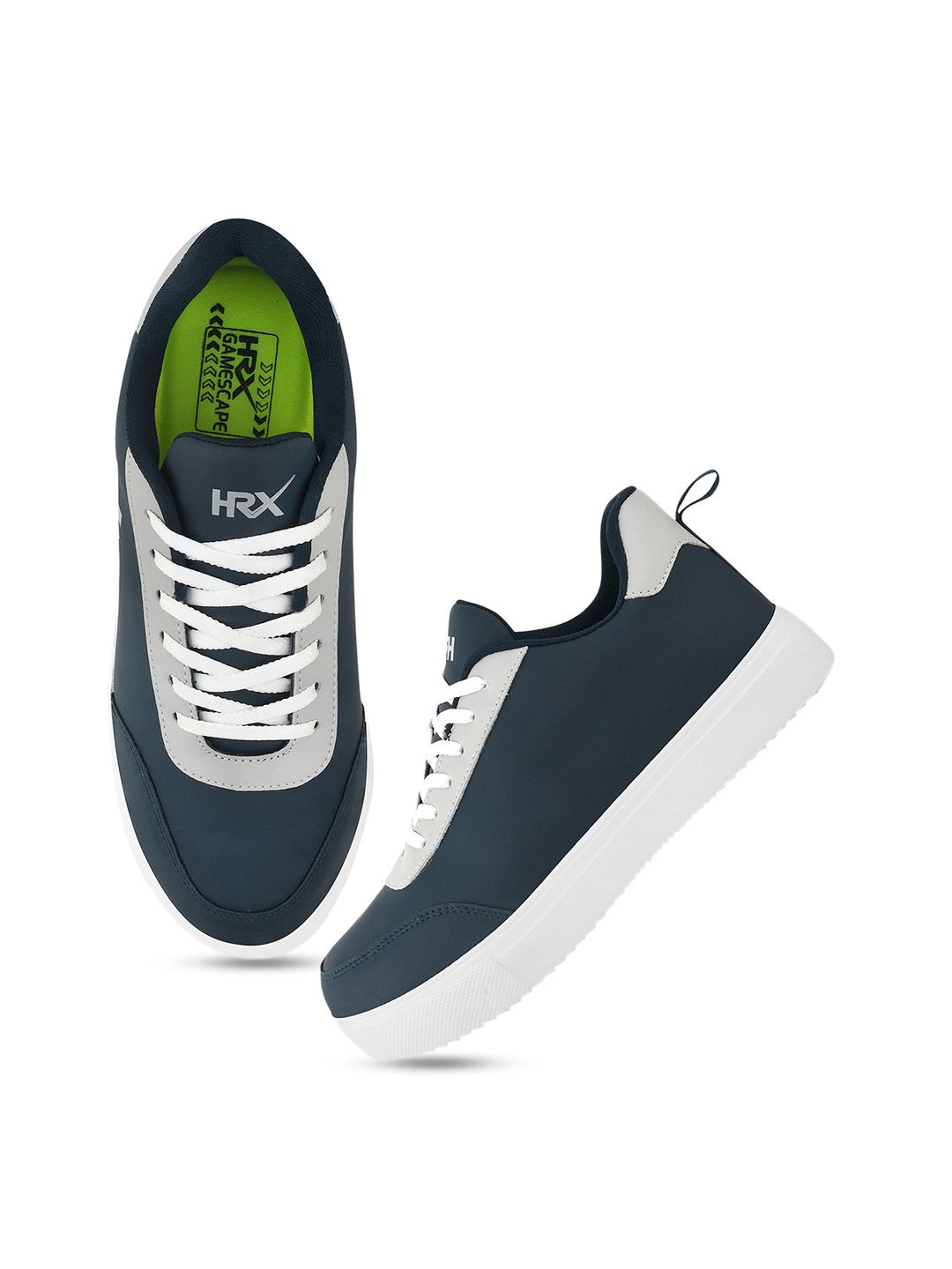 Buy HRX by Hrithik Roshan Men PU Colourblocked Lace-Ups Sneakers