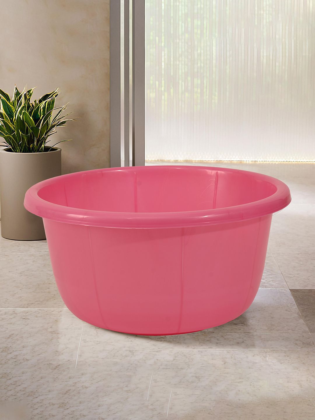 Kuber Industries Pink Classic Matte Bath Tub