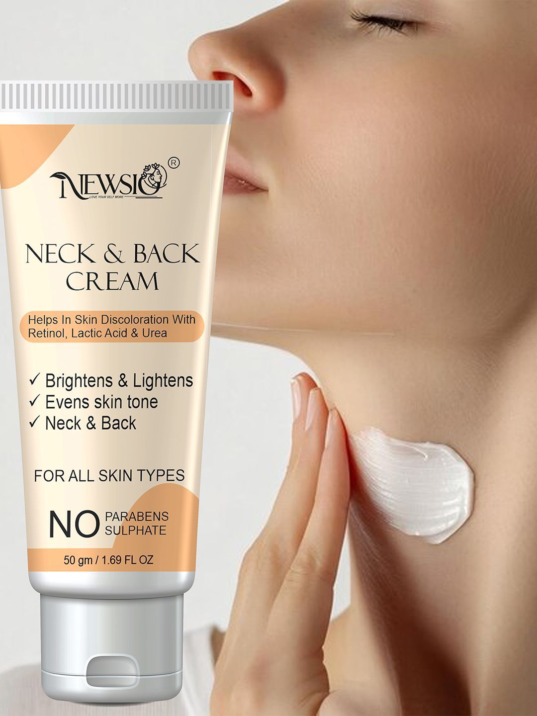 Buy Newsio Neck Back Cream For Brightens & Lightens With Lactic