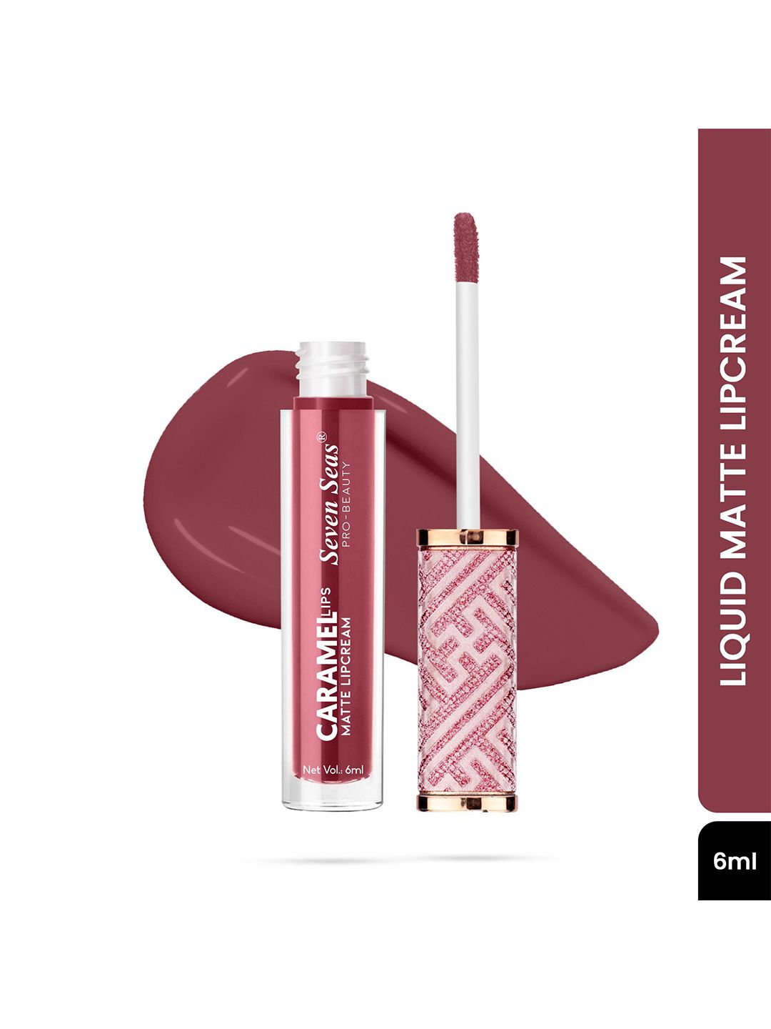 Seven Seas Caramel Matt Cream Long Lasting Liquid Lipstick- 6 ml - 509 Nude Peach